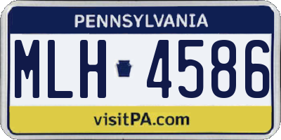 PA license plate MLH4586