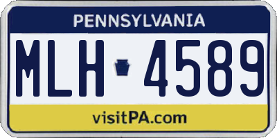 PA license plate MLH4589