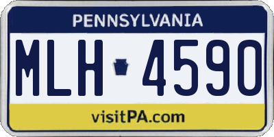PA license plate MLH4590