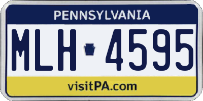 PA license plate MLH4595