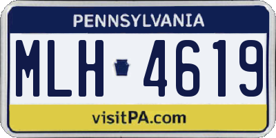 PA license plate MLH4619