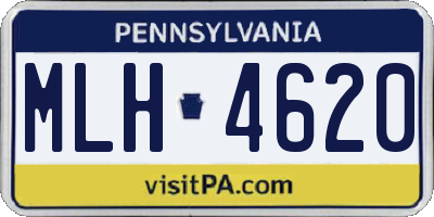 PA license plate MLH4620