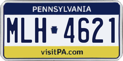PA license plate MLH4621