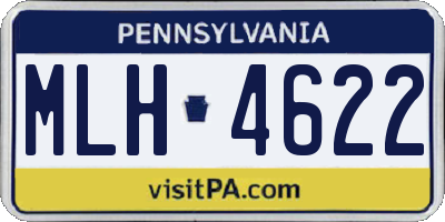 PA license plate MLH4622