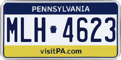 PA license plate MLH4623