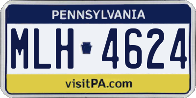 PA license plate MLH4624