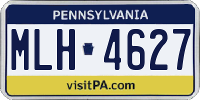 PA license plate MLH4627