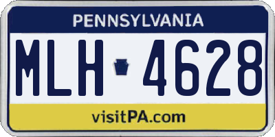 PA license plate MLH4628