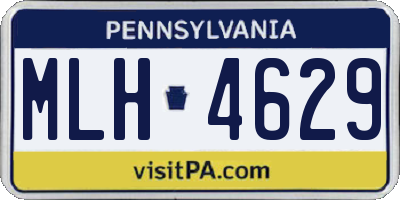 PA license plate MLH4629
