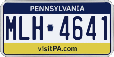 PA license plate MLH4641