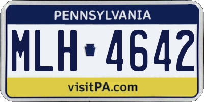 PA license plate MLH4642