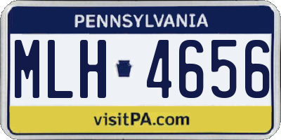 PA license plate MLH4656