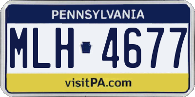 PA license plate MLH4677