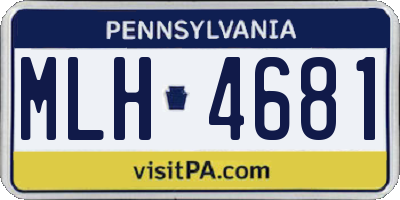 PA license plate MLH4681