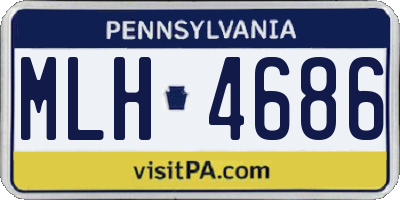 PA license plate MLH4686