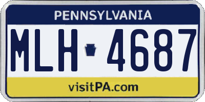 PA license plate MLH4687