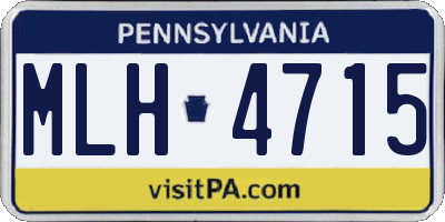 PA license plate MLH4715