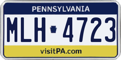 PA license plate MLH4723