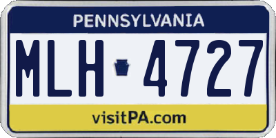 PA license plate MLH4727