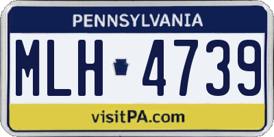 PA license plate MLH4739