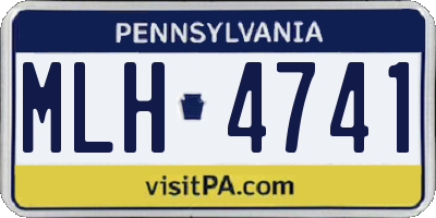 PA license plate MLH4741