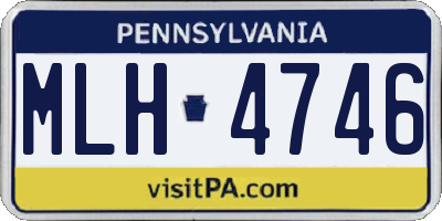 PA license plate MLH4746