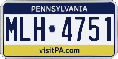 PA license plate MLH4751