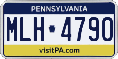 PA license plate MLH4790