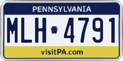 PA license plate MLH4791