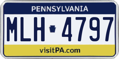 PA license plate MLH4797