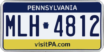 PA license plate MLH4812