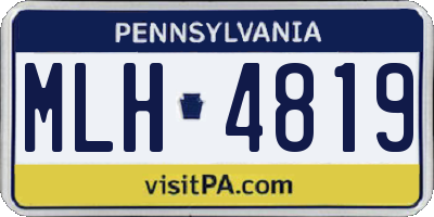 PA license plate MLH4819