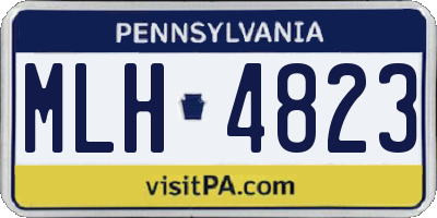 PA license plate MLH4823