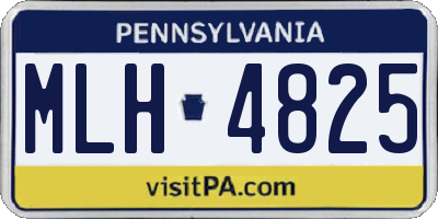 PA license plate MLH4825