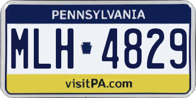 PA license plate MLH4829