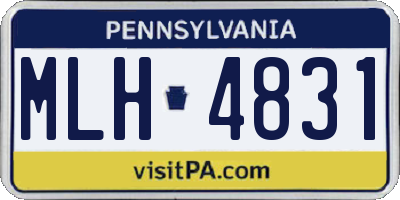 PA license plate MLH4831