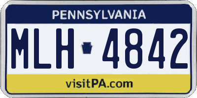 PA license plate MLH4842