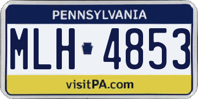 PA license plate MLH4853