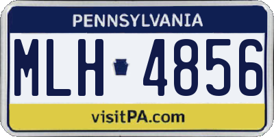 PA license plate MLH4856
