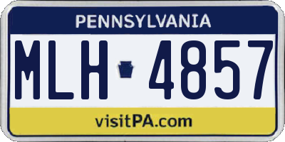 PA license plate MLH4857