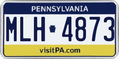 PA license plate MLH4873