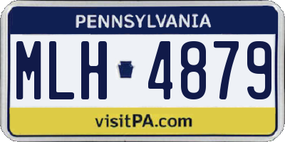PA license plate MLH4879