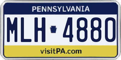 PA license plate MLH4880