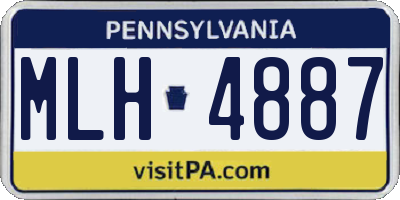 PA license plate MLH4887