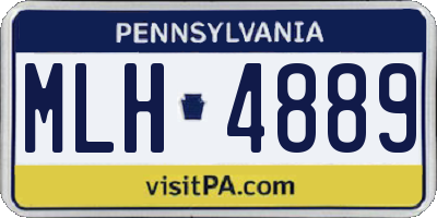 PA license plate MLH4889