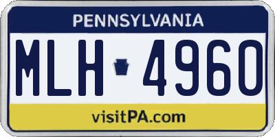 PA license plate MLH4960