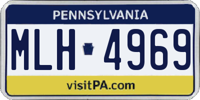 PA license plate MLH4969