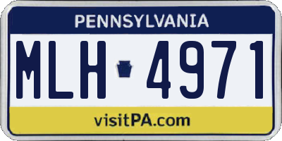 PA license plate MLH4971