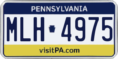 PA license plate MLH4975