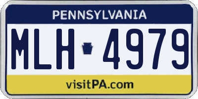 PA license plate MLH4979